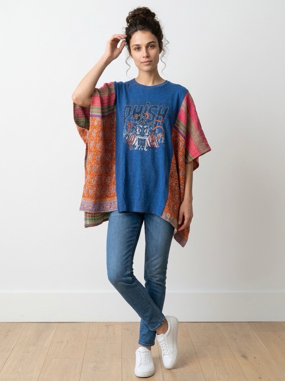 Handcrafted Upcycled PHISH Kantha Tunic NWT One Size